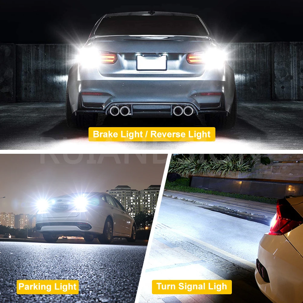 RUIANDSION 2x CANBUS T10 W5W LED 168 192 LED Bulb Position Small Lights Side Marker Lamp 12V White Red Yellow
