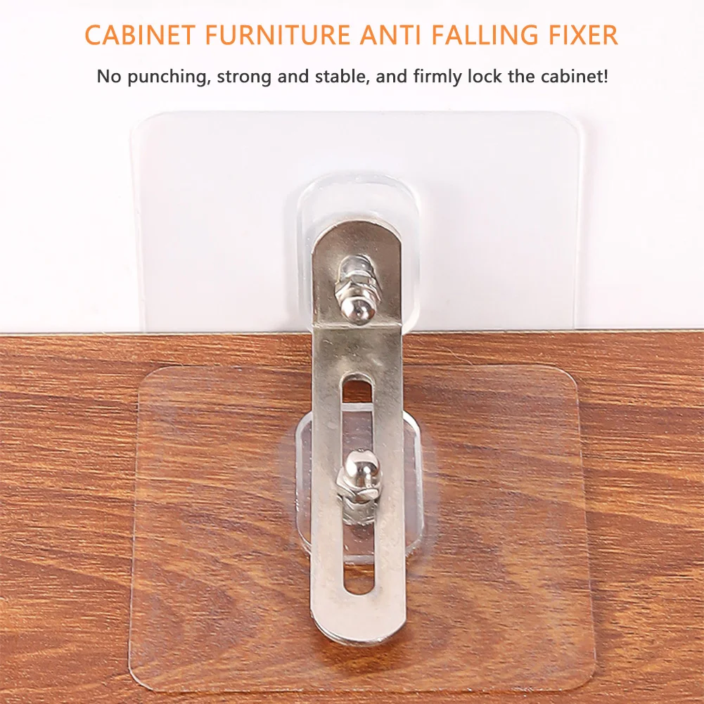 1PC 6cm Shelf Furniture Support Punch-free Self-adhesive Child Safety Cabinet Furniture Anti-falling Fixator Cabinet Fixer