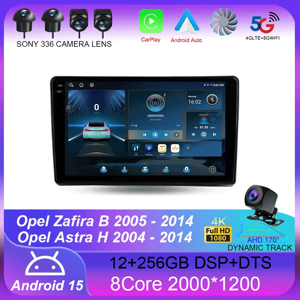 

For Opel Zafira B 2005 - 2014 For Opel Astra H 2004 - 2014 GPS Car Radio Navigation Multimedia Video Player Stereo BT Android 15