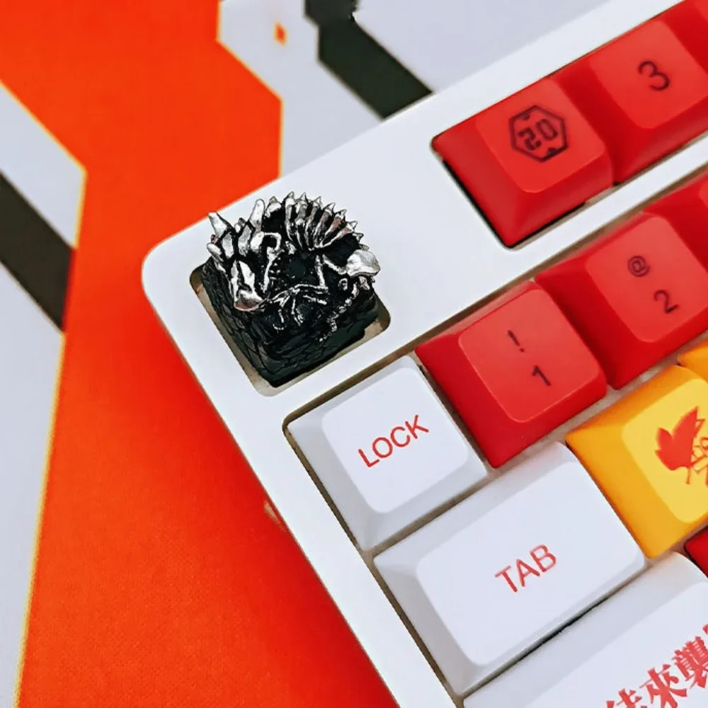 3D Stereoscopic Dragon Embossed Resin Keycaps Resin Keycap Magnetic Shine Through Transparent ESC Mechanical Keyboard Keycap