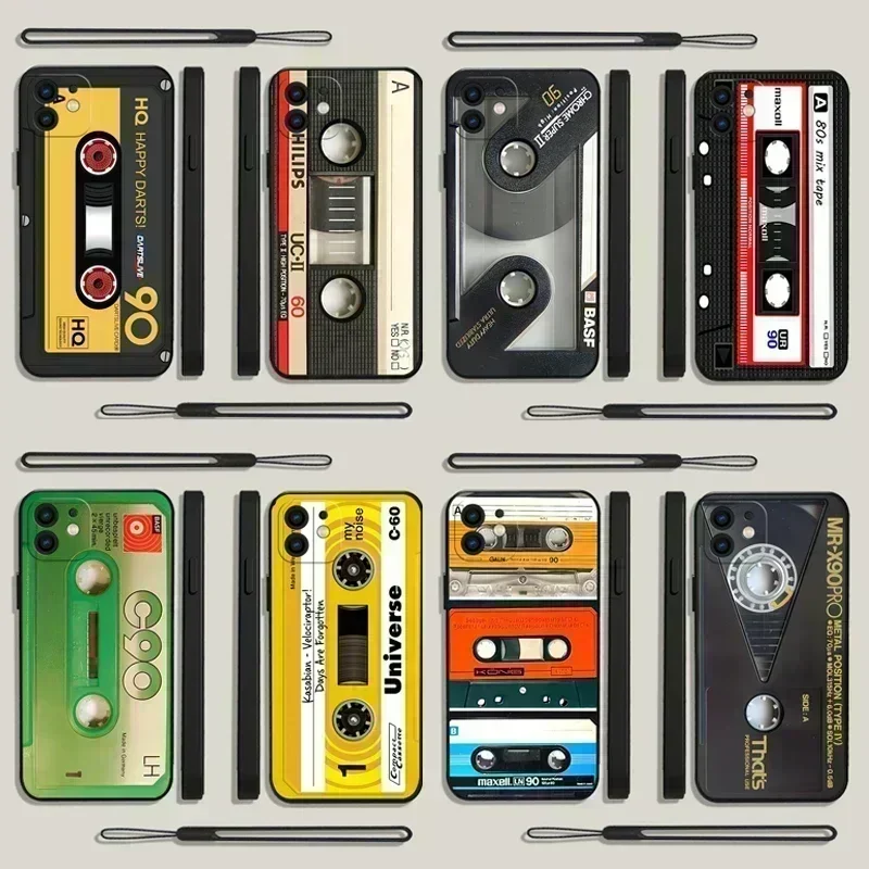 Magnetic Radio Tape Cassette Phone Case For Xiaomi Poco M5 X5 F5 F4 X4 M4 F3 X3 M3 F2 X2 Pro C40 4G 5G GT Liquid Silicone Cover