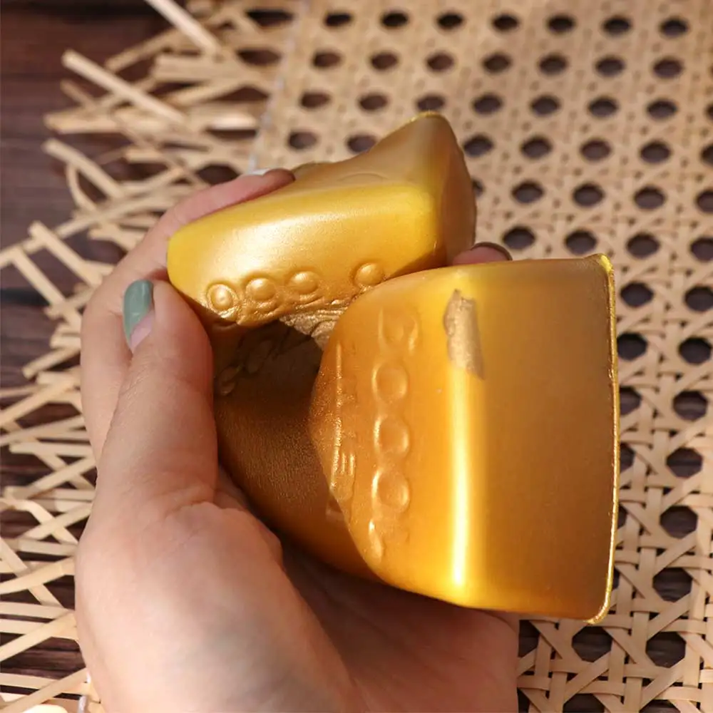 Prank Slow Rising Simulated Gold Bar Squishy Hand Relax Gently Squeeze Kneading Stretchy Soft Gold Bar Fidget Party Favor