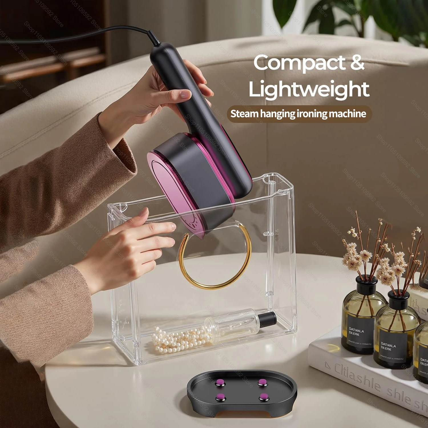 1300W Handheld Hanging Steam Iron Touch Screen Control 15 Seconds Fast Preheat Portable Steam Iron Home Fabric Clothes Steamer