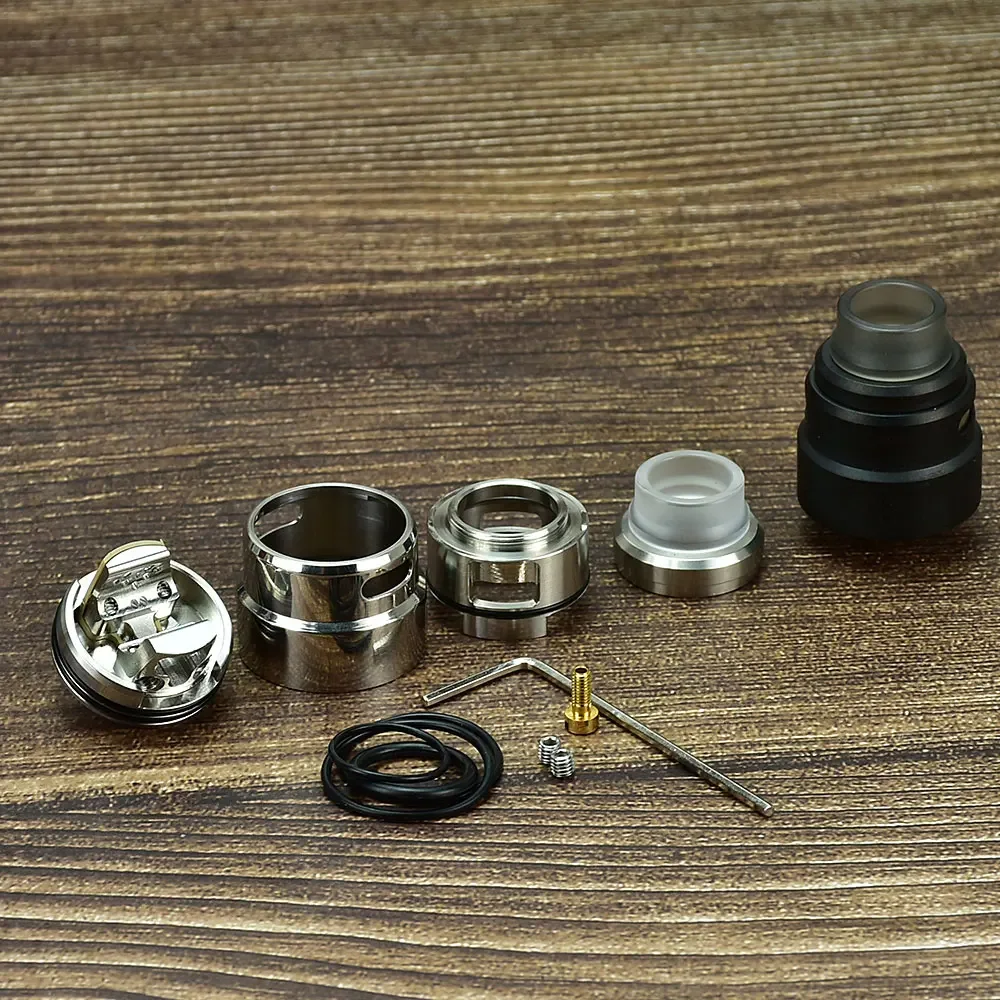 Wolfcoolvape 24mm S RDA Atomizer do Vape Tanku 316SS Rebuildable Dripping Atomizer do Modów E-Papierosów DIY Vape Clouds