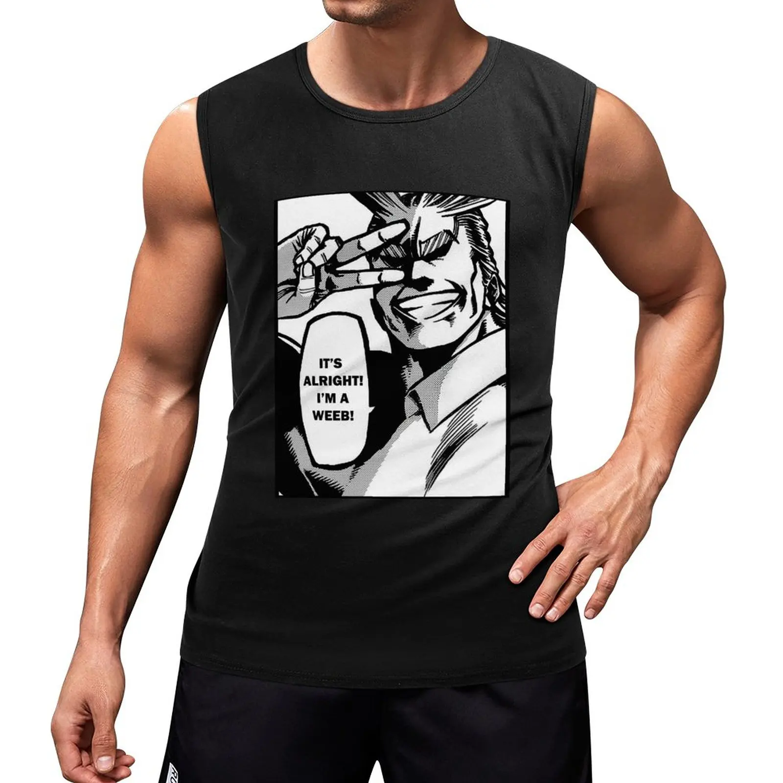 

New All Might "I'm A Weeb" Tank Top bodybuilding for men t-shirt for men