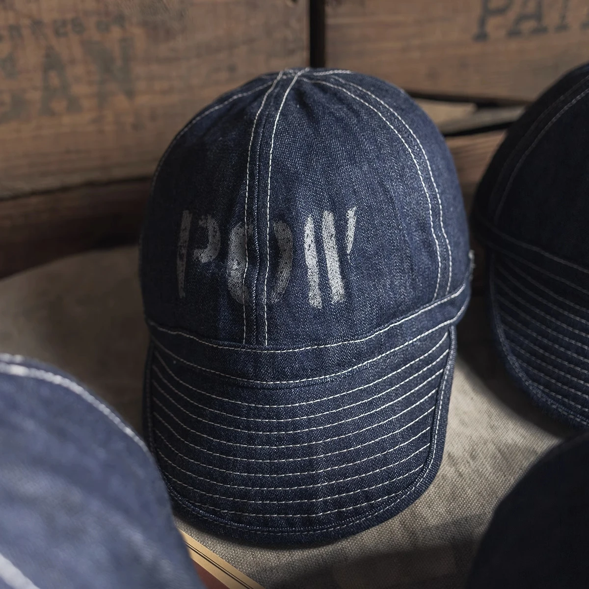 Bronson POW Selvedge Denim Cap Prisoner Style Baseball Hat PW Daisy Mae A-3