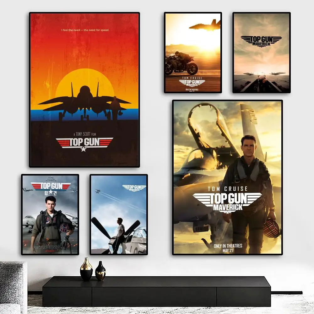 Top Gun Maverick Modern Movie Painting Calligraphy HD Canvas Poster living room bedroom bar aesthetic decoration
