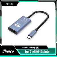 HDMI-Compatible 4K Adapter USB C USB3.1 Male to HDTV Female Converter Cable for iPhone 12-16 Xiaomi Laptop Tablet TV MacBook