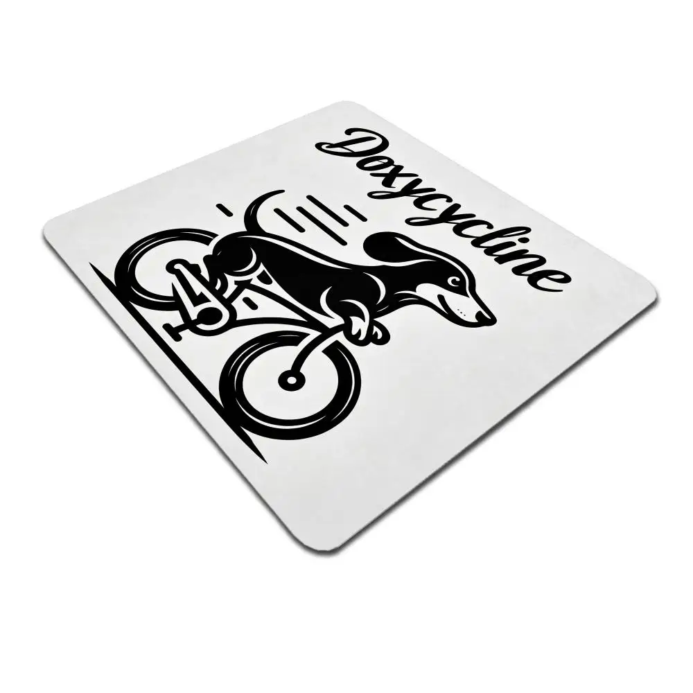 HYBXAXC Funny Dachshund Riding Bike Small Mouse Pad Cute Dog Non-Slip Desk Keyboard Wireless Mouse Boy Girl Gift for Play games