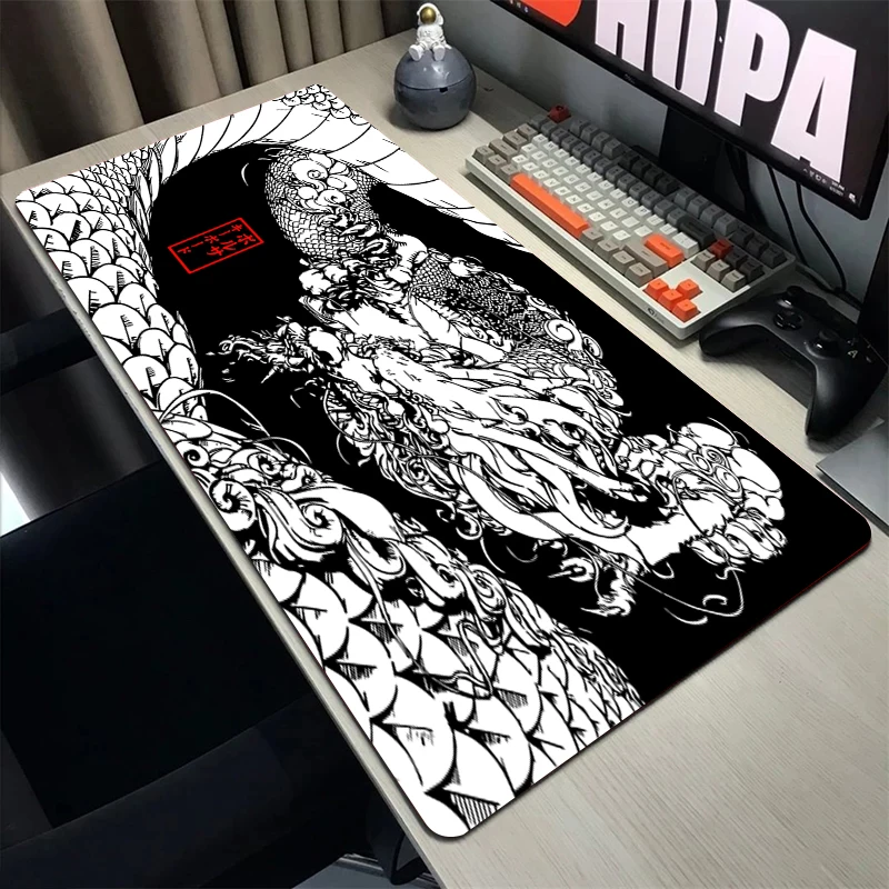 

Original Large Mousepad Japanese Dragon Mouse Pad XXL Gaming Keyboard Mouse Mat Speed Waterproof Notebook Office Carpet Mats