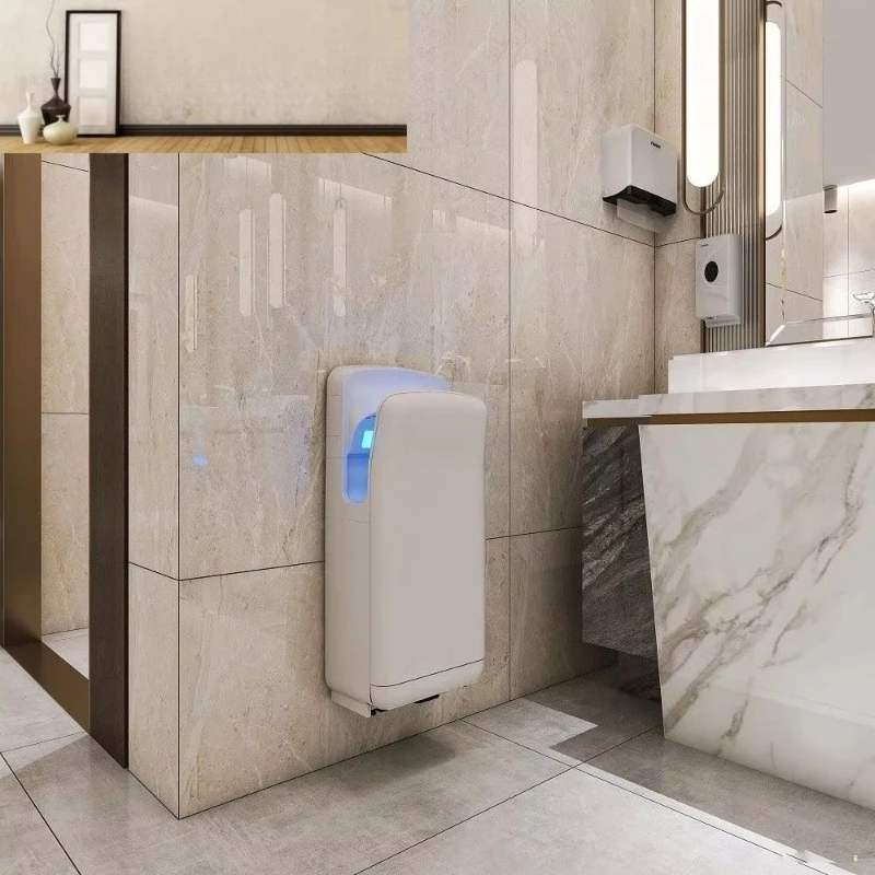 High-Speed 2000W Jet Touch Hand Dryer Modern Wall-Mounted Electric Machine 2-Year Warranty Hotel Home Use Silver Color