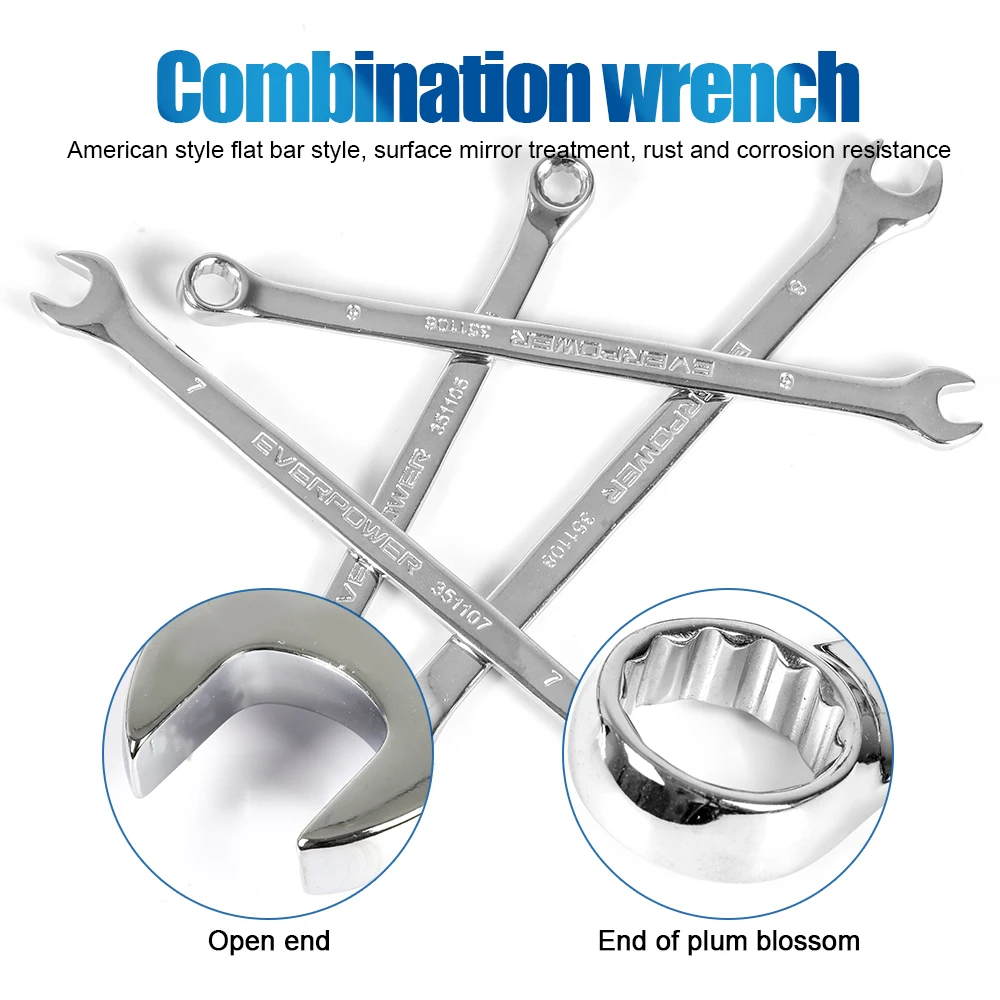 NINDEJIN 1pc open end wrench tool 5.5 6 7 8 9 10 11 12 13 14 15mm combination wrench hex spanner wrench for hex nuts