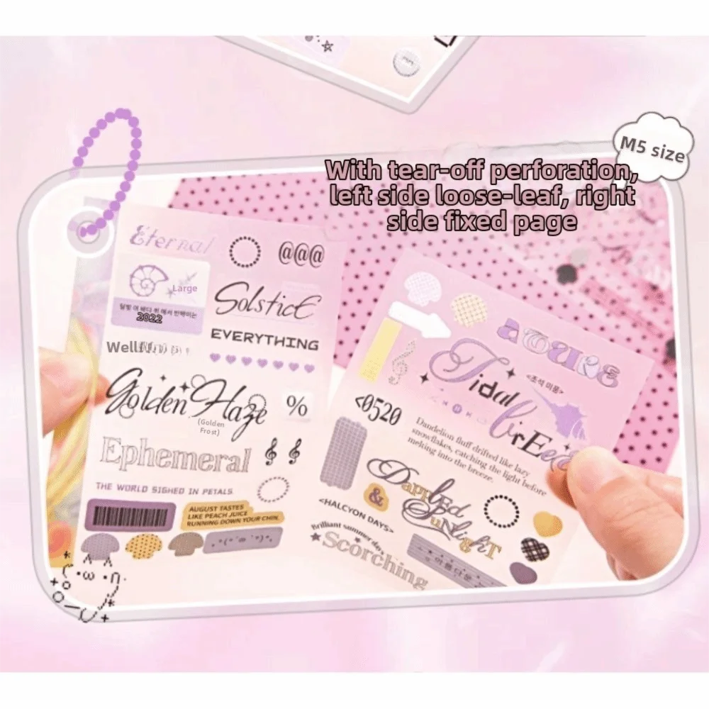 New 20 Pages Y2K Stickers Book Cartoon DIY Scrapbooking Stickers Cute Design Removable Journal Stickers