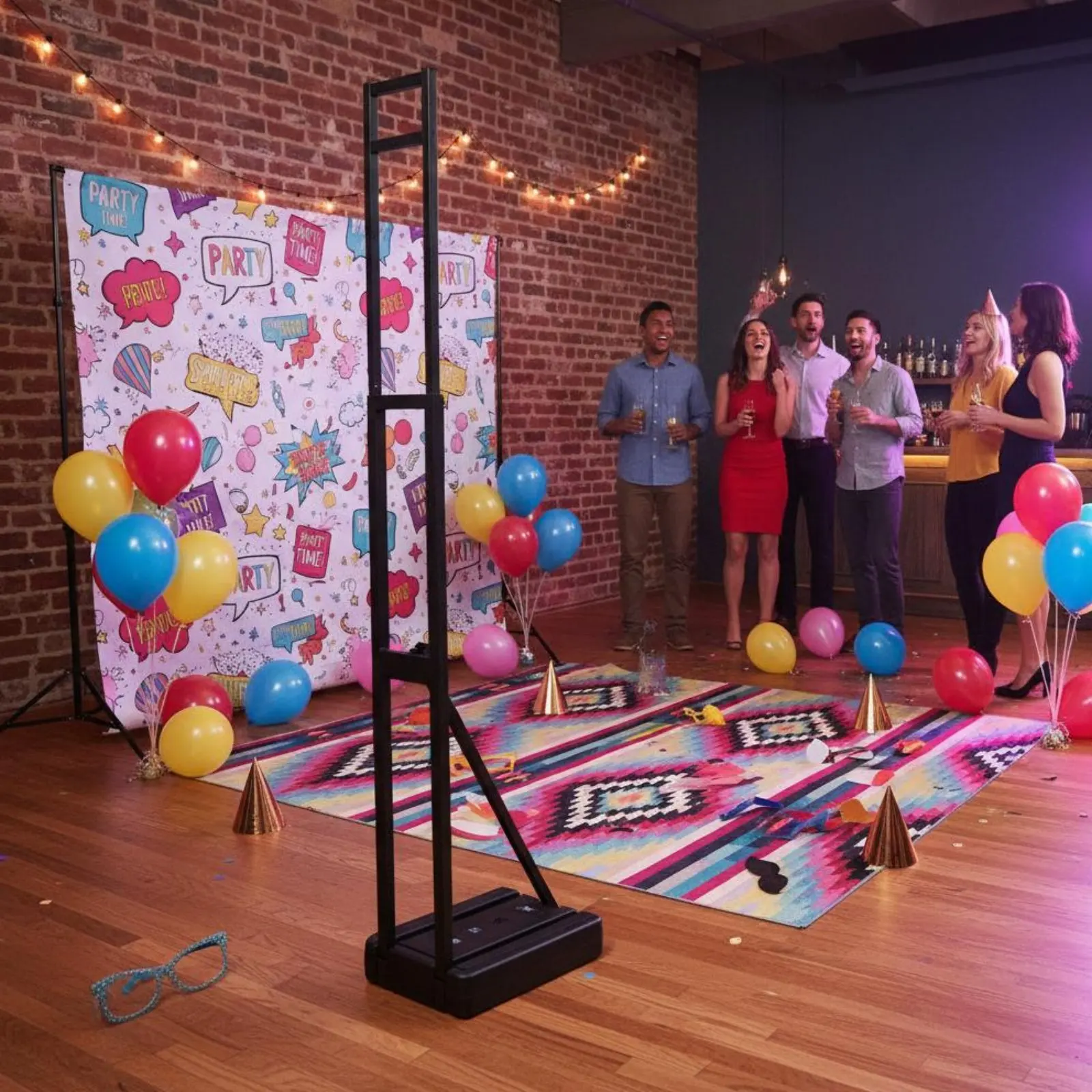 Telescopic Backdrop Stand Easy Assembly Foldable Poster Board Stand Water Base Sign Holder Portable Floor Standing Sign Holder