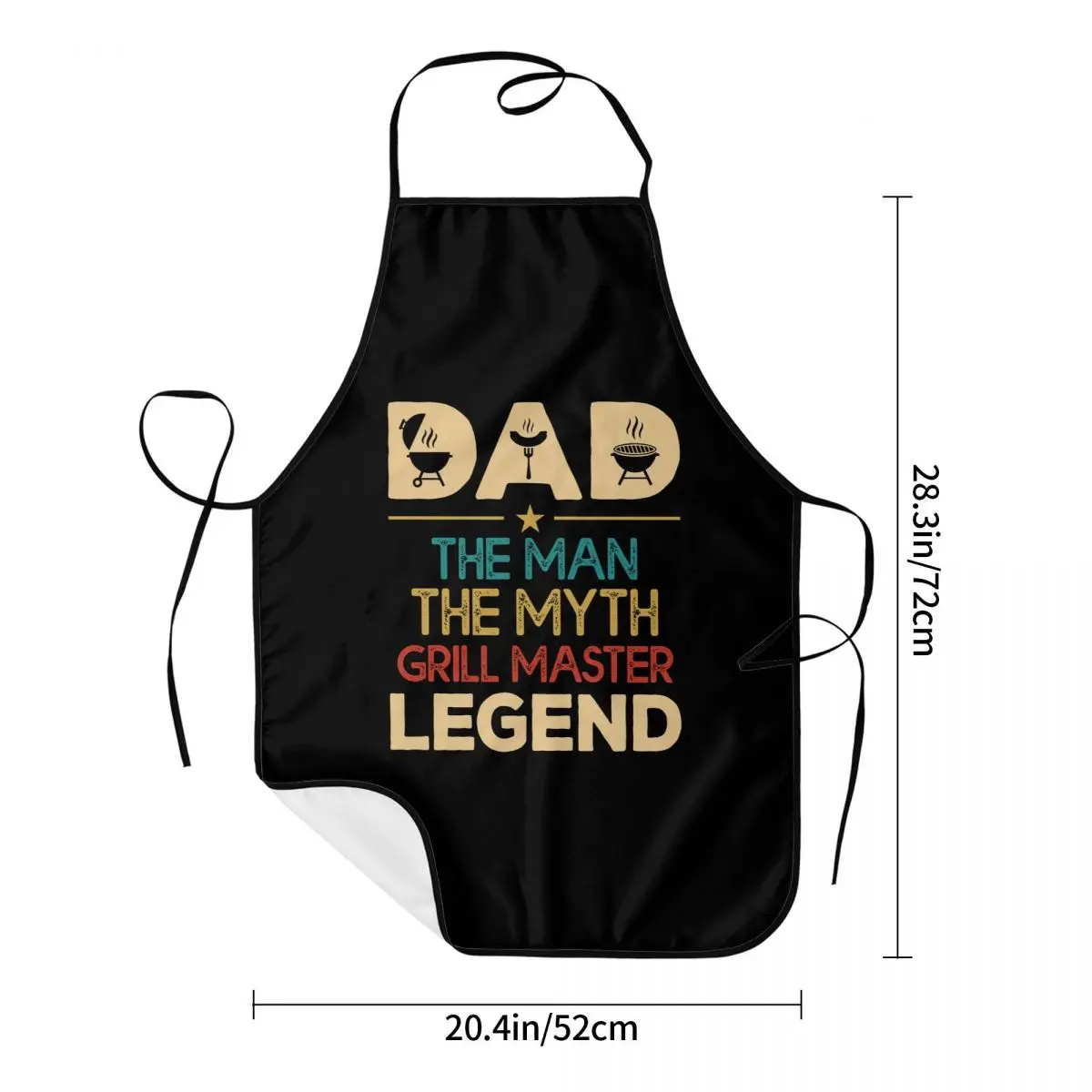 The Man The Myth The Grill Master Aprons for Women Men Father Day Gift Adult Kitchen Chef Bib Tablier Cuisine Cooking Baking