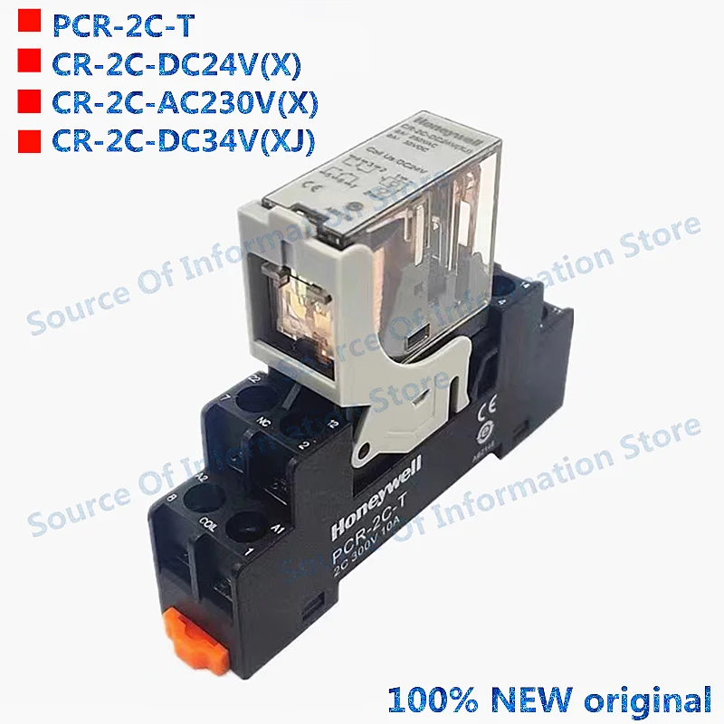 

10PCS CR-2C-DC24V(X)AC230V(XJ)Intermediate Relay with Lamp PCR-2C-T Base 100% New original