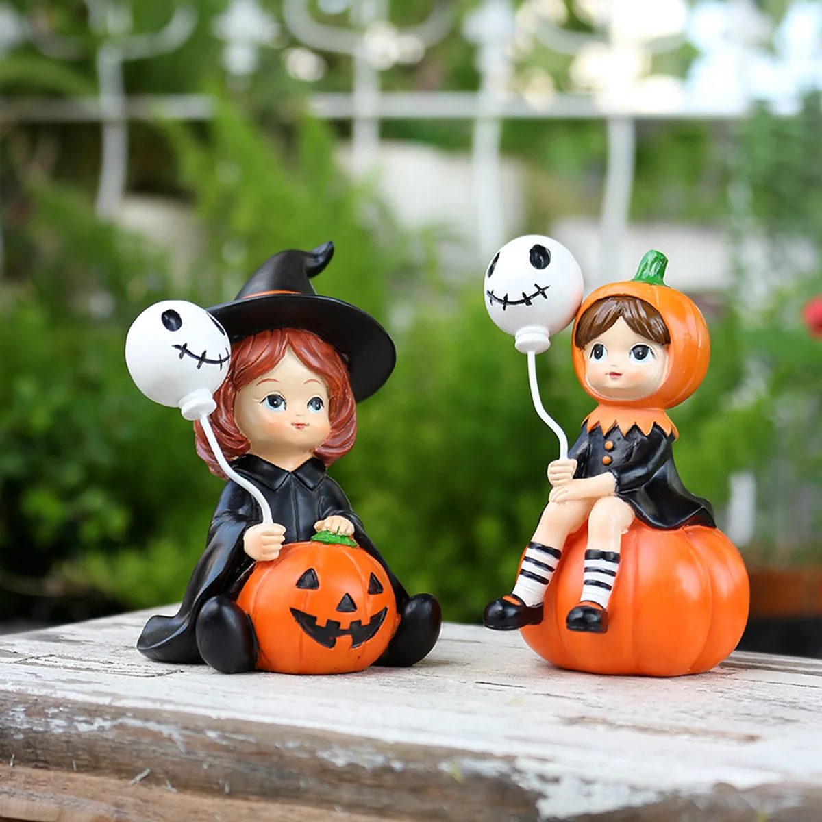 2‌pcs Witch & Skull Balloon Set - Halloween Party Decor for Home & Office