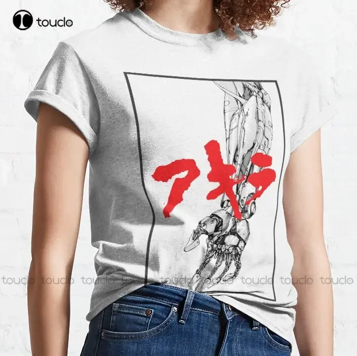 Akira Arm Classic T-Shirt Womens Graphic Tees High Quality Cute Elegant Lovely Kawaii Cartoon Sweet Cotton Tee Shirts Xs-5Xl New