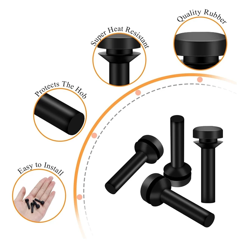 24Pack WB02X24790 Grate Rubber Feet-Fit Stove Top Range Grate Foot Rubber Pads-Cooktop Grate Foot Replaces 4455270 Easy To Use