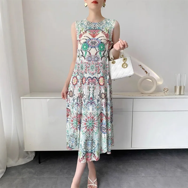 مياكي جديد تي شيرت مطبوعة مطوي نصف تنورة سترة دون أكمام فستان حجم كبير بنطال ذو قصة أرجل واسعة سترة بلايز جاكيتات معاطف نسائية