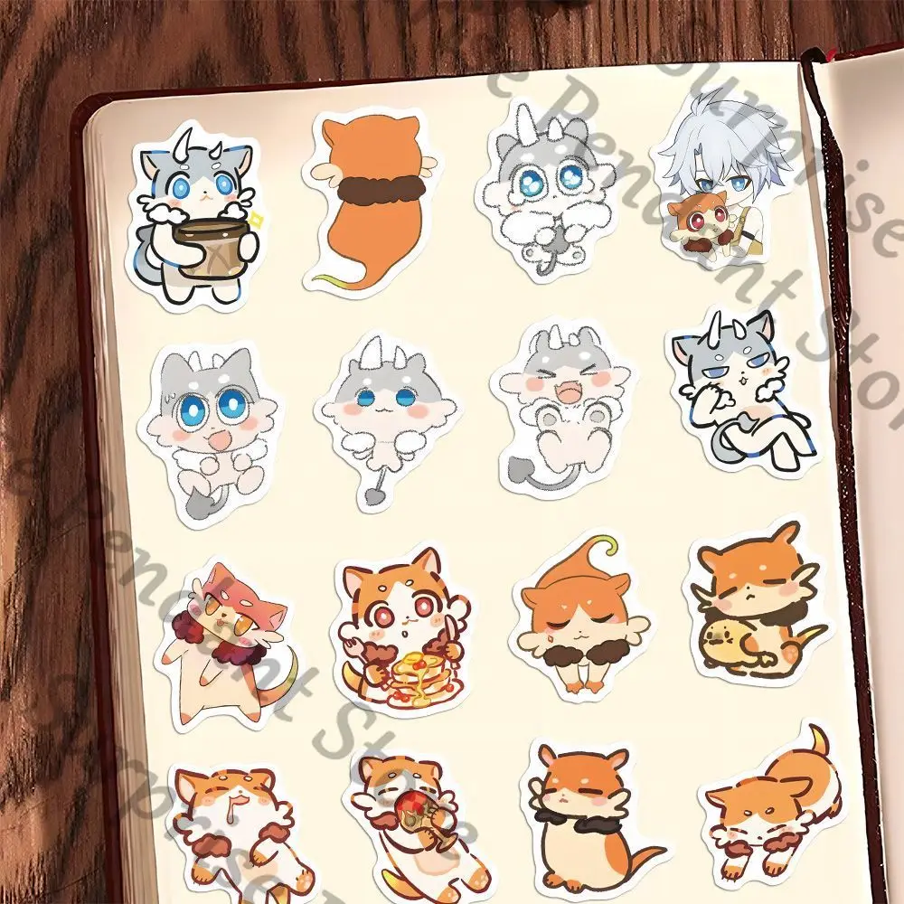 Honkai: Star Rail Phainon 동료 사각형 요소 Q- 귀여운 작은 동물 방수 스티커 창의적이고 무료 장식