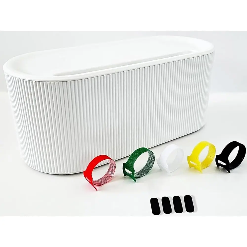 

Коробка для организации кабелей с 5 разноцветными кабельными стяжками и 4 противоскользящими накладками | Коробка для организации кабелей 12,4 дюйма (Д) x 5,1 дюйма (Ш) x 4,8 дюйма (В)