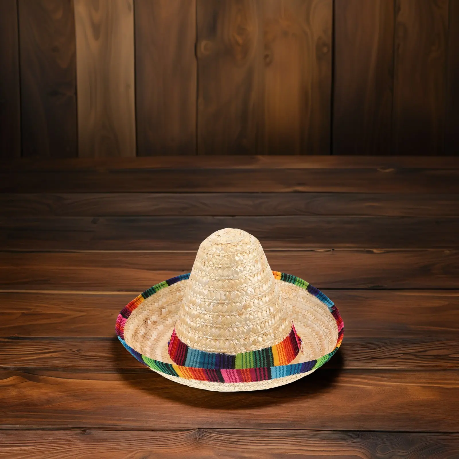 Sombrero Mexicano de Carnaval, Accesorio de Disfraz para Fiesta, Material de Paja, Decoraciones Vibrantes, Ajuste Cómodo para Adultos y Niños