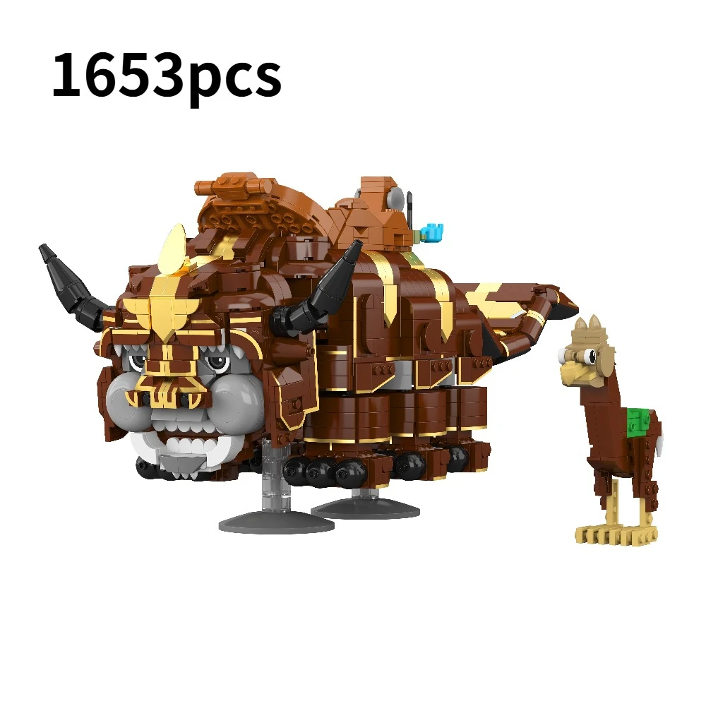 Flying Bull Model Building Block Set Animation Movie Flying Bison Mount Bricks Building Blocks Toys Ornaments Kids Gift,1423 Pcs image 3