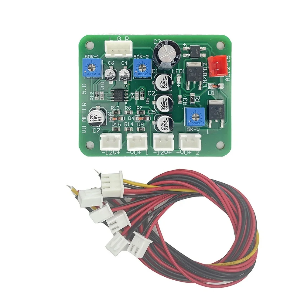 2PCS VU Meter Panel And Preamp Driver Board For Audio Power Meter Stable Level Monitoring Driver Board Instrument Accessories