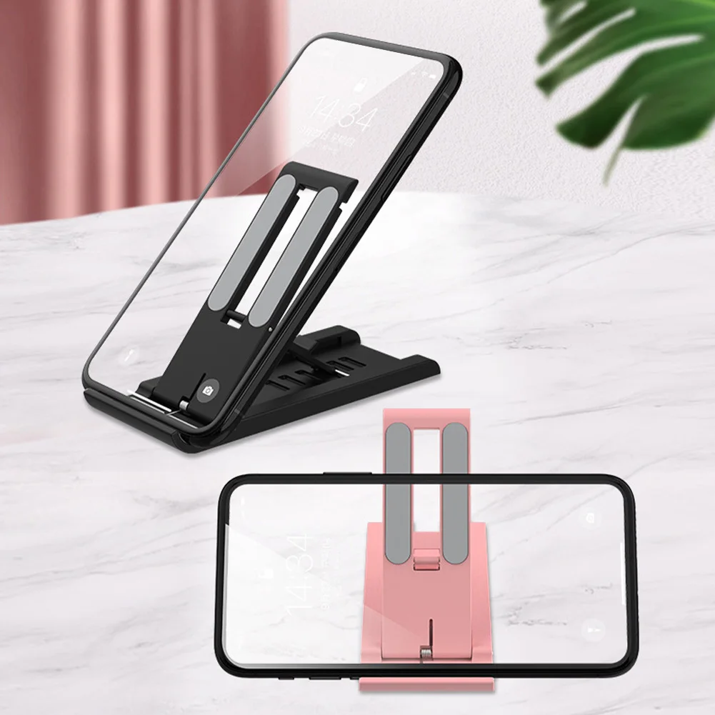 Cell Phone Stand, Portable Foldable Desktop Cell Phone Holder, Adjustable Universal Multi-Angle Cradle For Desk