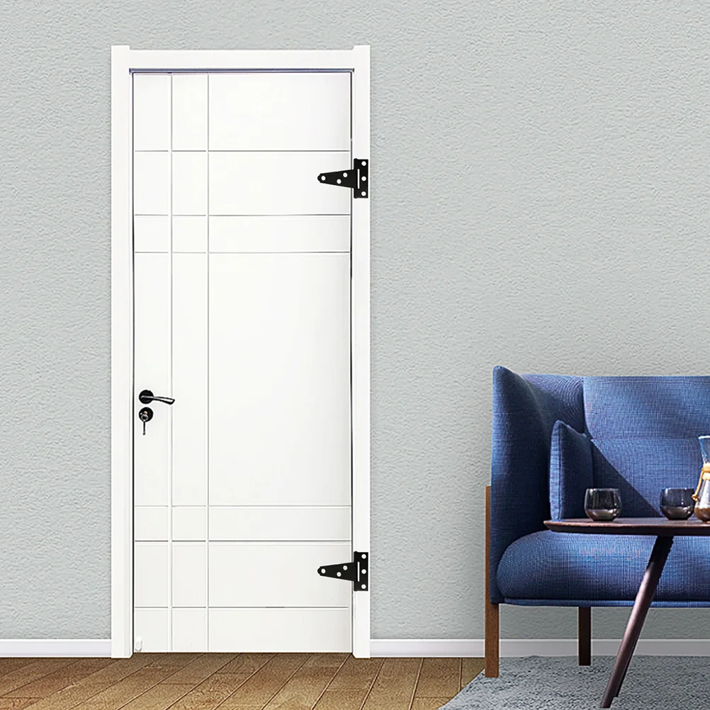 

4pcs 2 Inches T Shape Hinges Galvanized Iron Heavy Duty For Door Furniture Cabinet Multi-Use Triangle Hinge Hardware Fittings