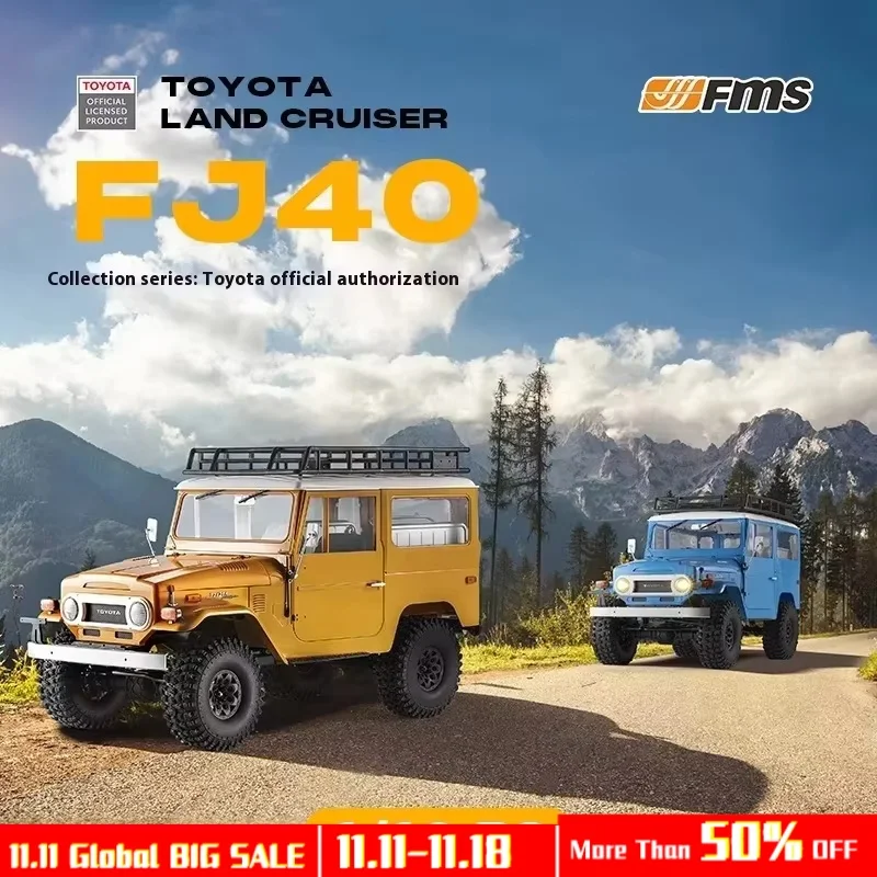 Véhicule électrique tout-terrain Fj40, 4 roues motrices, simulation 1:10, modèle d'escalade, voiture télécommandée, cadeau jouet pour les jeunes, chaud, 2024