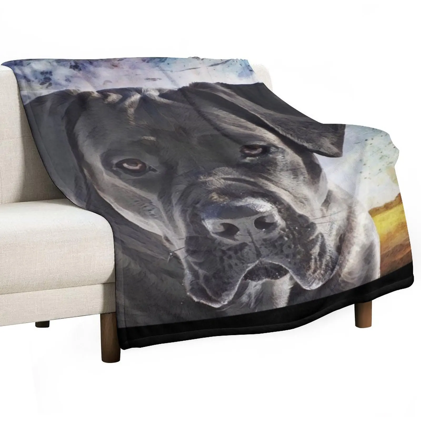 

Cane Corso With Floppy Ears Throw Blanket Moving Sofa Quilt For Sofa Thin Blankets