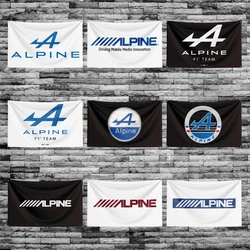 3x5 Ft  Alpines Racing Car Flag Polyester Printed Car Flags for Room Garage Decor