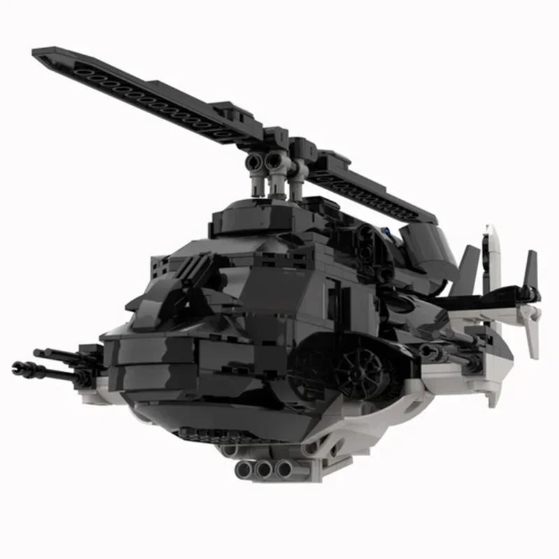 Modello di aereo militare Moc Mattoni da costruzione Air Wolf Fighter Tecnologia Blocchi modulari Regali Giocattoli di Natale Set fai da te Assemblaggio