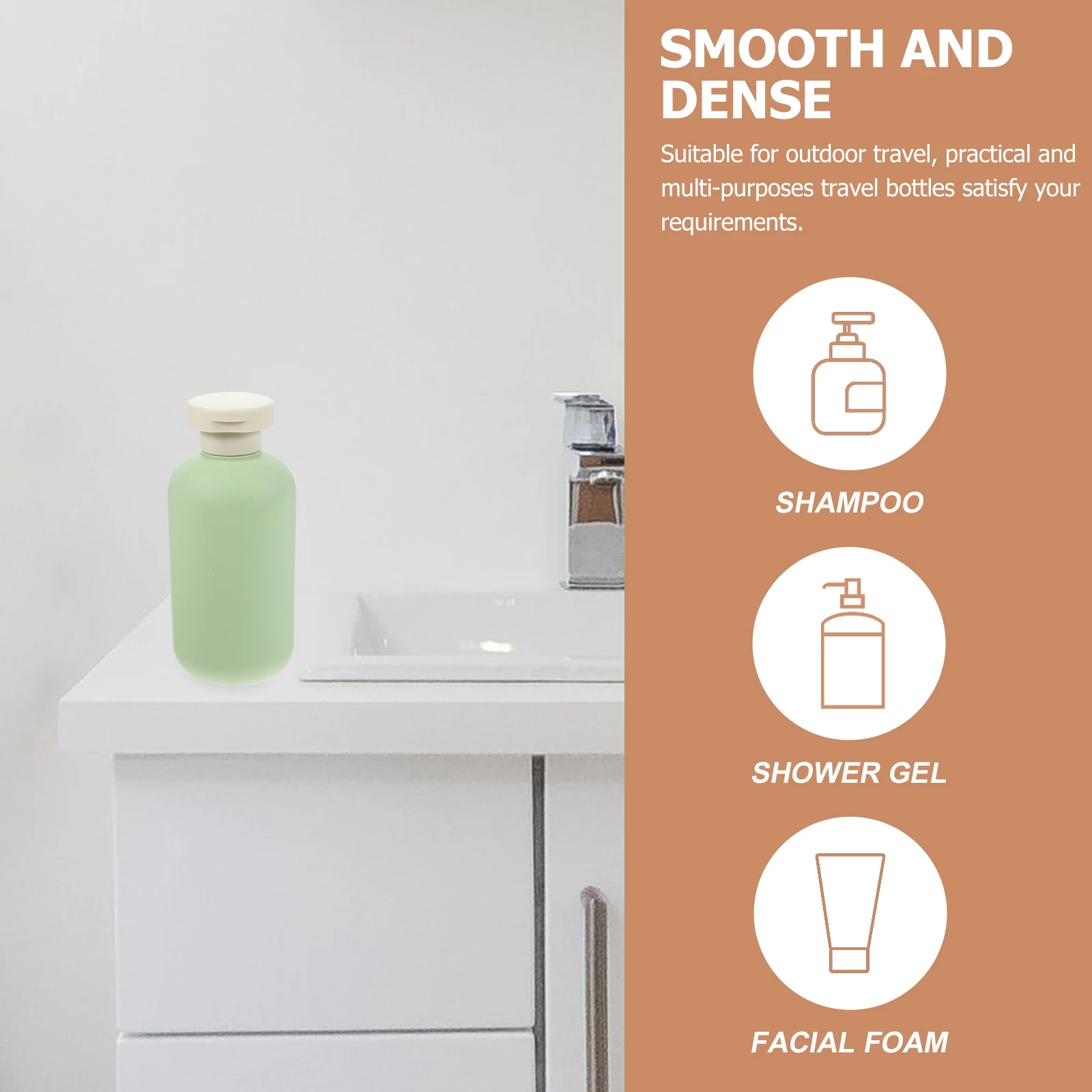

2 Pcs Shampoo Conditioner Lotion Clamshell Bottle Travel Size Containers Oil Squeeze