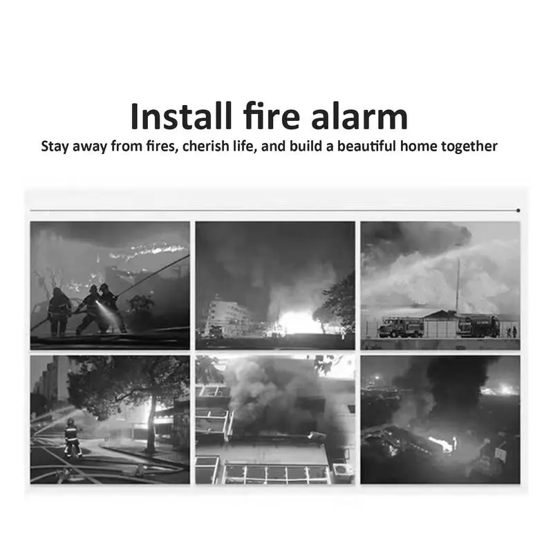 Fire Alarm Immediate Warning Fire Detector With Battery Low Warning Reliable Kitchen Accessories Loud Sound Home Alarm For Home