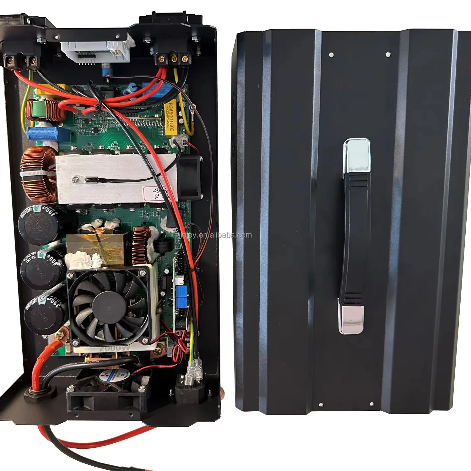 ELEJOY Pure Sine Wave 2000W Continuous Integrated Power Inverter with Built in Charger Bi2000W 24V 36V 48V 60V 72V 110V 220V LCD
