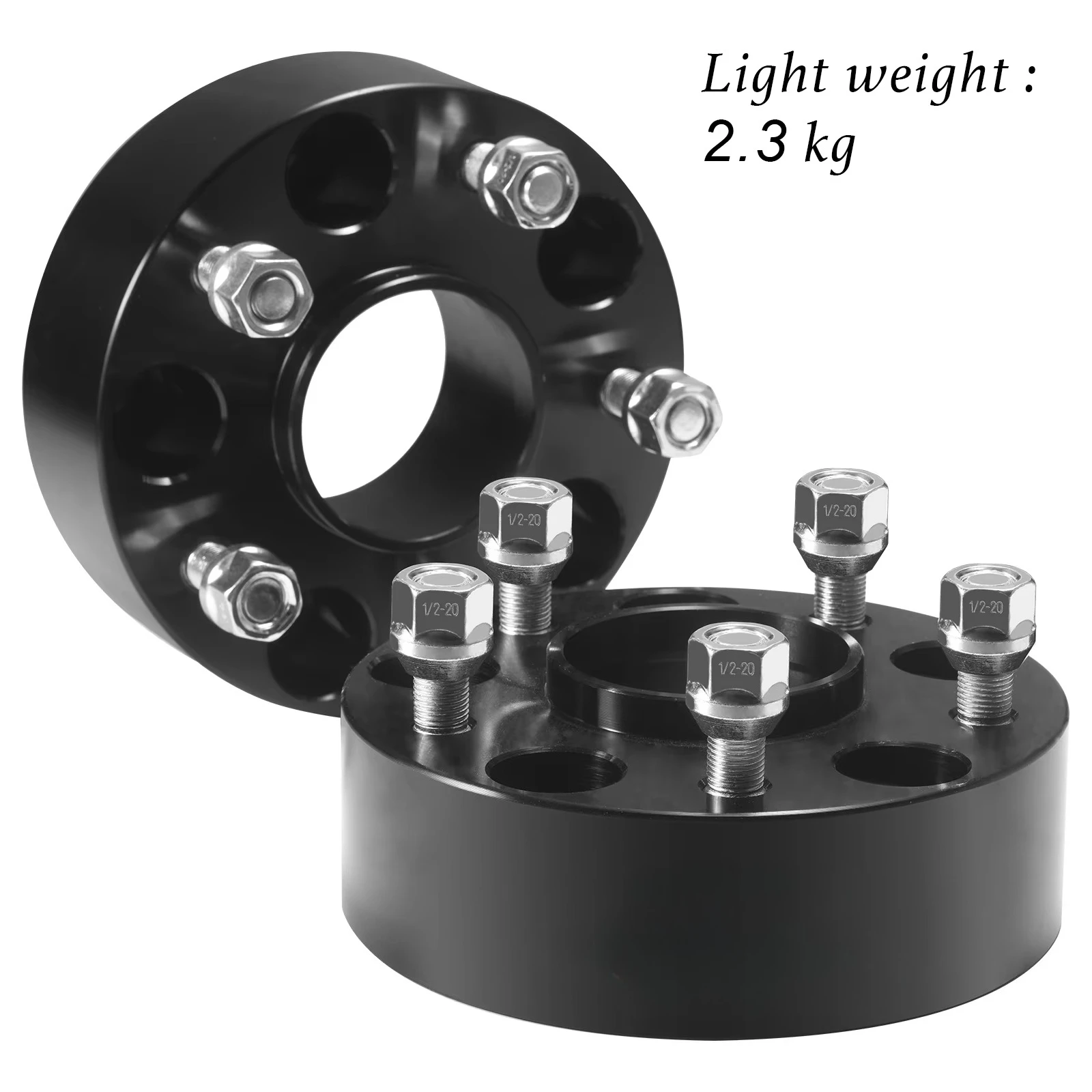 Wheel Spacer Pair 5x5 Bolt Pattern 2 Inch Thick Adapter for     2007-UP Tundra & 1998-UP Land Cruiser 200 &2008-UP Sequoia