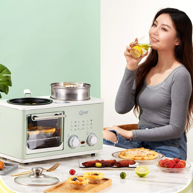 Small Mini Oven Breakfast Machine Steaming, Roasting, and Boiling In Four In One Multi Function 오븐  Bread Machine Maker