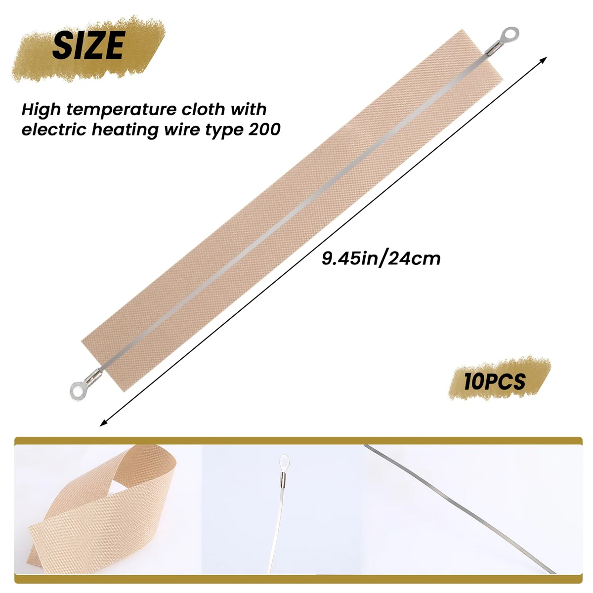 

10 шт., запасные части для импульсного герметика, импульсный герметик, нагревательные элементы, комплект запасных частей для ремонта для FS-200 SSQ