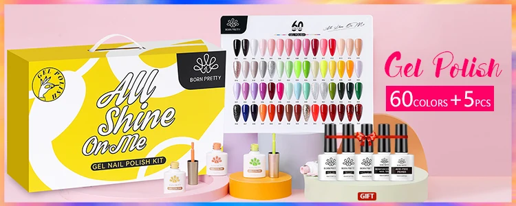 BORN PRETTY 250g Base and Super Top Coat Not Chip Peel Base Gel Glossy Shine Finish Soak off UV LED Drying Long Lasting UV Gel