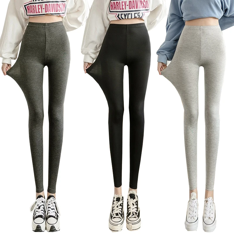 1pcs Leggings For Women Thin Modal Pant Spring Autumn Slim Elastic High-Waisted Plus Size Sports Fitness Leggings