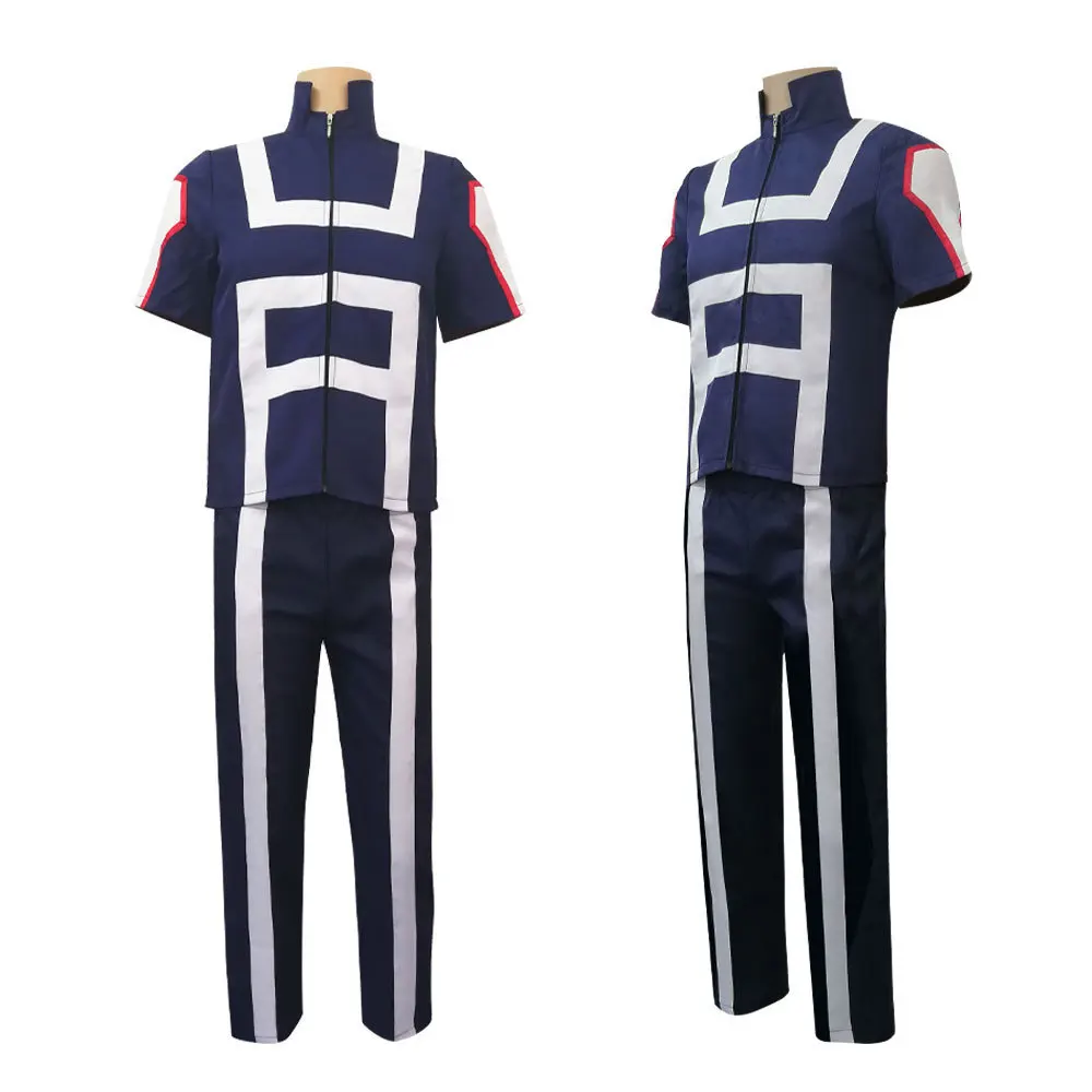 Anime My Hero Academia Boku No Hero Men Women School Uniform Gym Suit Tshirt Pants Midoriya Izuku Todoroki Shouto Cosplay Costum