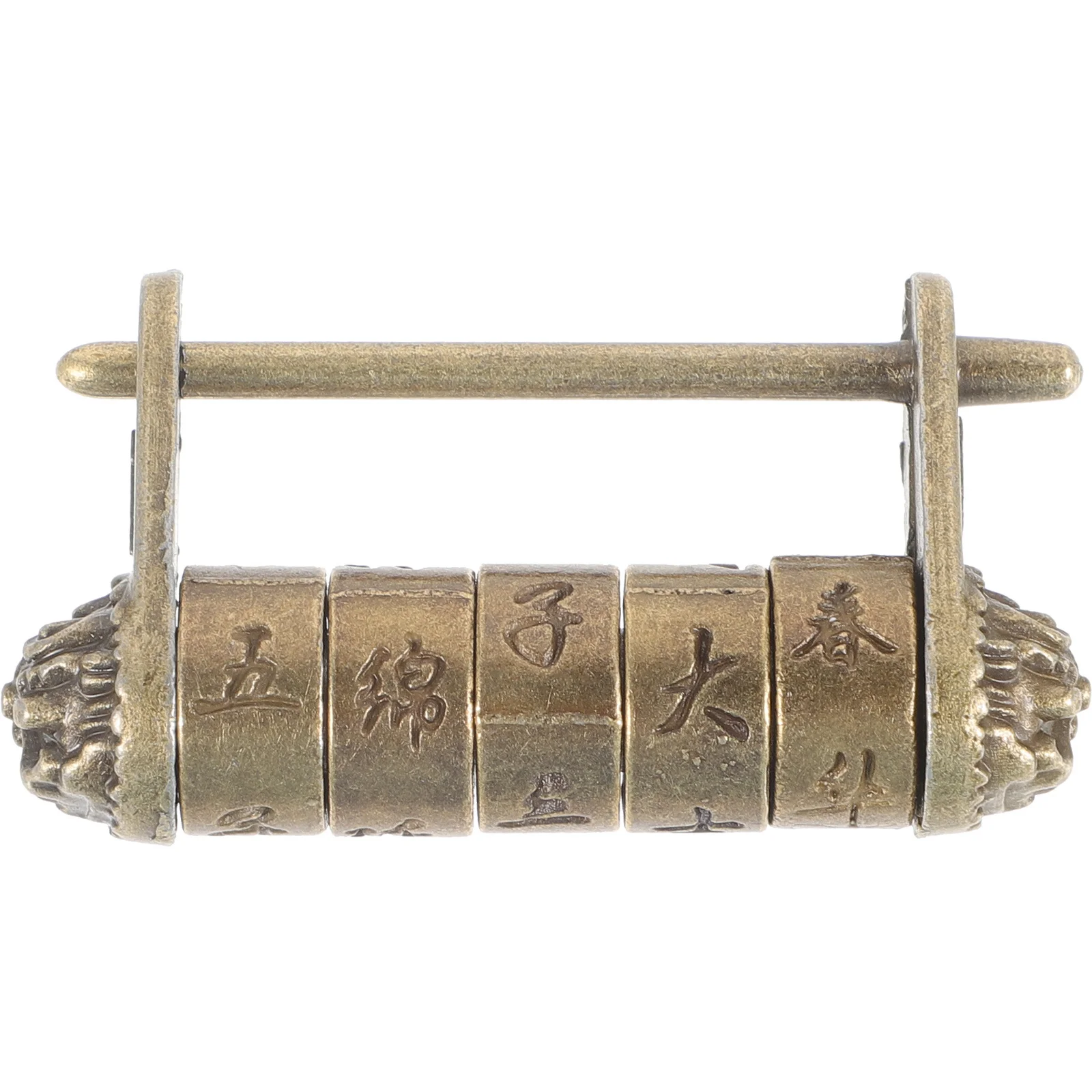 قفل بكلمة مرور نصية على الطراز الصيني العتيق قفل معدني صغير لخزانة الأدراج طقم تدقيق الطفل متين وعملي