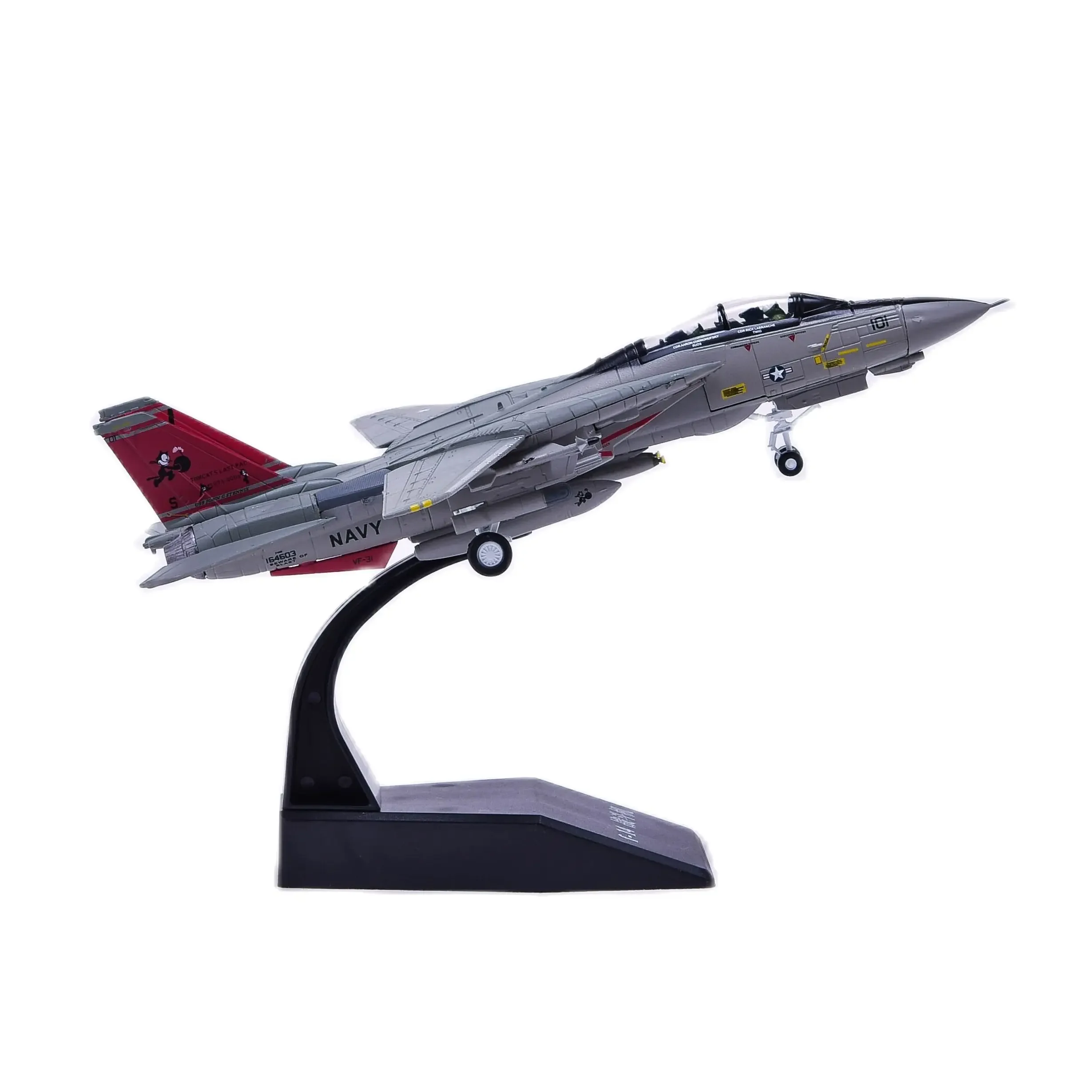 

1/100 Scale F14 Tomcat Alloy Airplane F-14A Fighter Aircraft Model Sunset Squadron Diecast Toy Metal Dispaly Collection