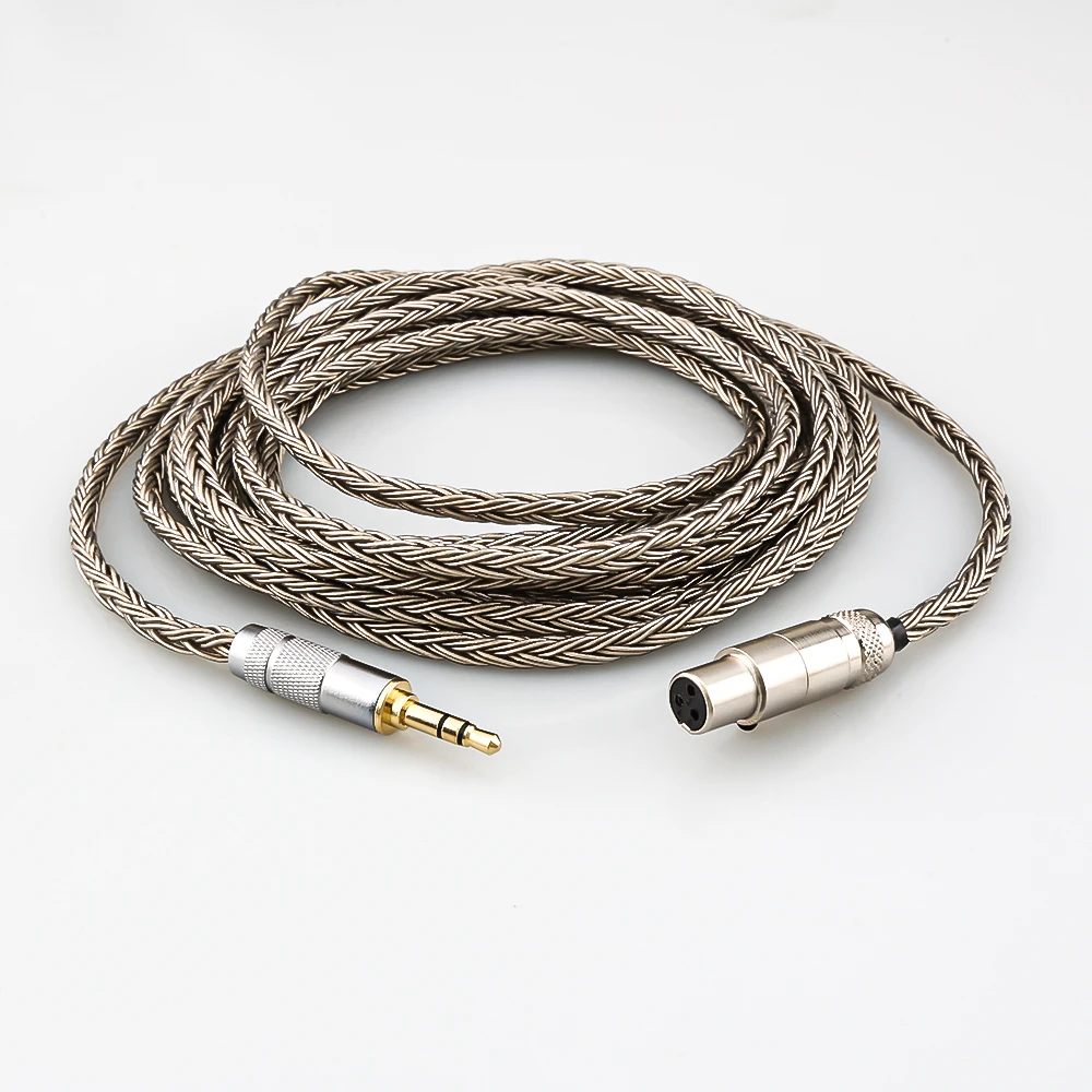 HiFi 8 Core Audio Headphone Upgraded cables 3.5mm stereo plug to mini XLR for AK G Q701, K240S ,K271 ,K702 ,K141 ,K171, K712