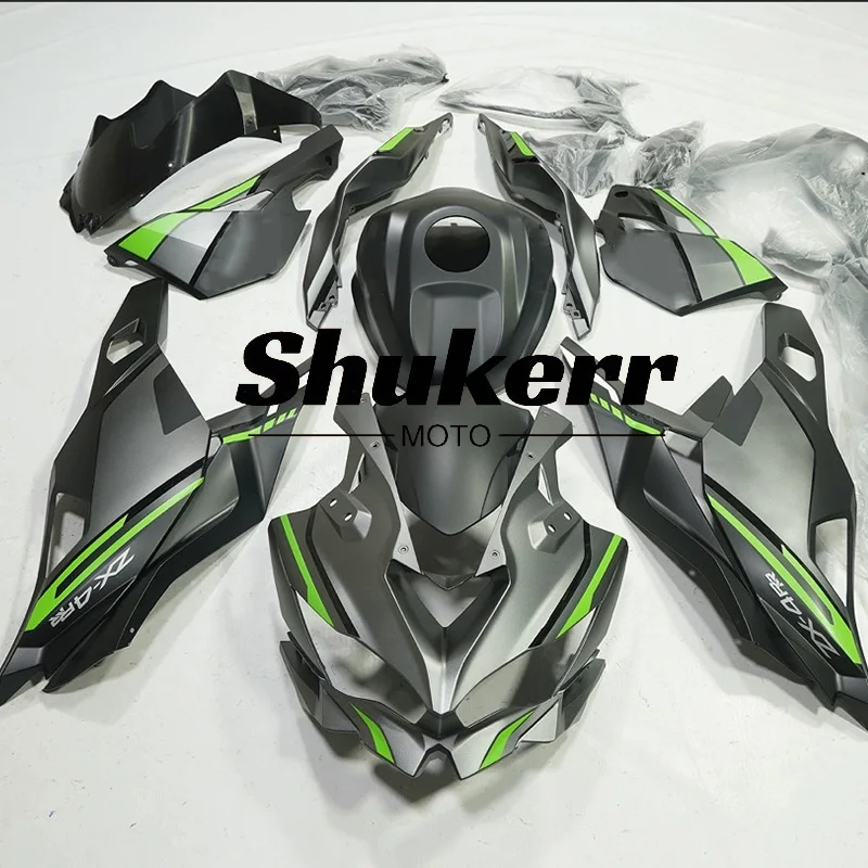 Motorcycle Plastic Fairing Kit Injection Mold Bodywork Panel Kit Fit for Kawasaki Ninja Zx25R Zx4R Zx4Rr 2021-2024 Gray 22 23