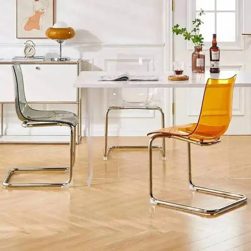 Cadeiras de jantar minimalistas, portáteis e confortáveis, cadeiras de jantar ergonômicas, únicas, para escritório, móveis para casa