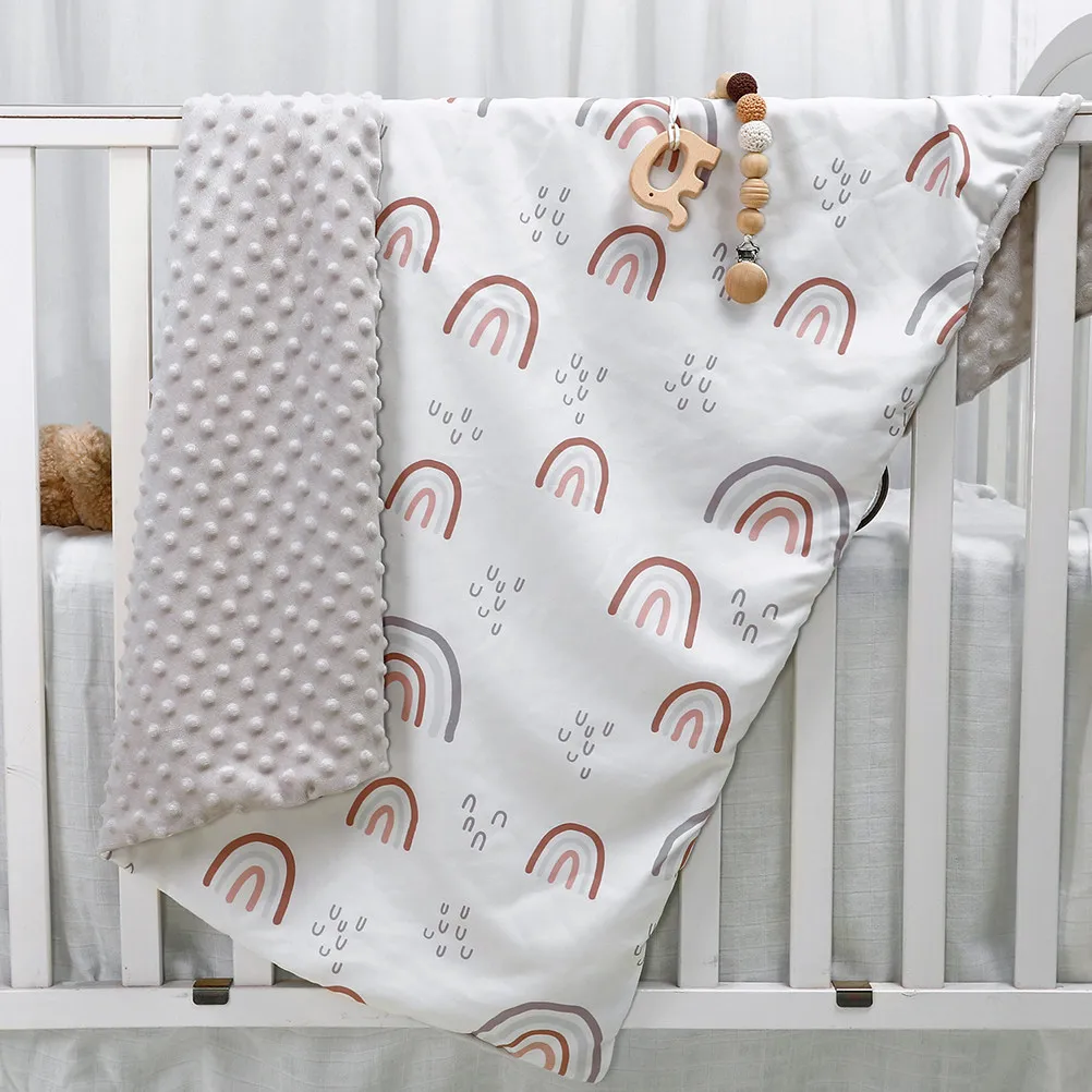 Baby Crib Blankets Girls Newborn Comfort Dots Polyester Child Toddler Thick Warm Season Stroller Car Seat Travel